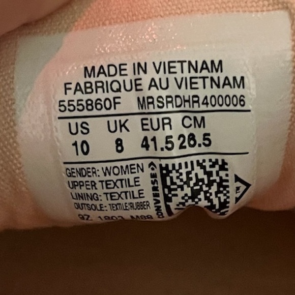 Converse Textured Low Top Light Pink Size Women’s 10 - Picture 5 of 5